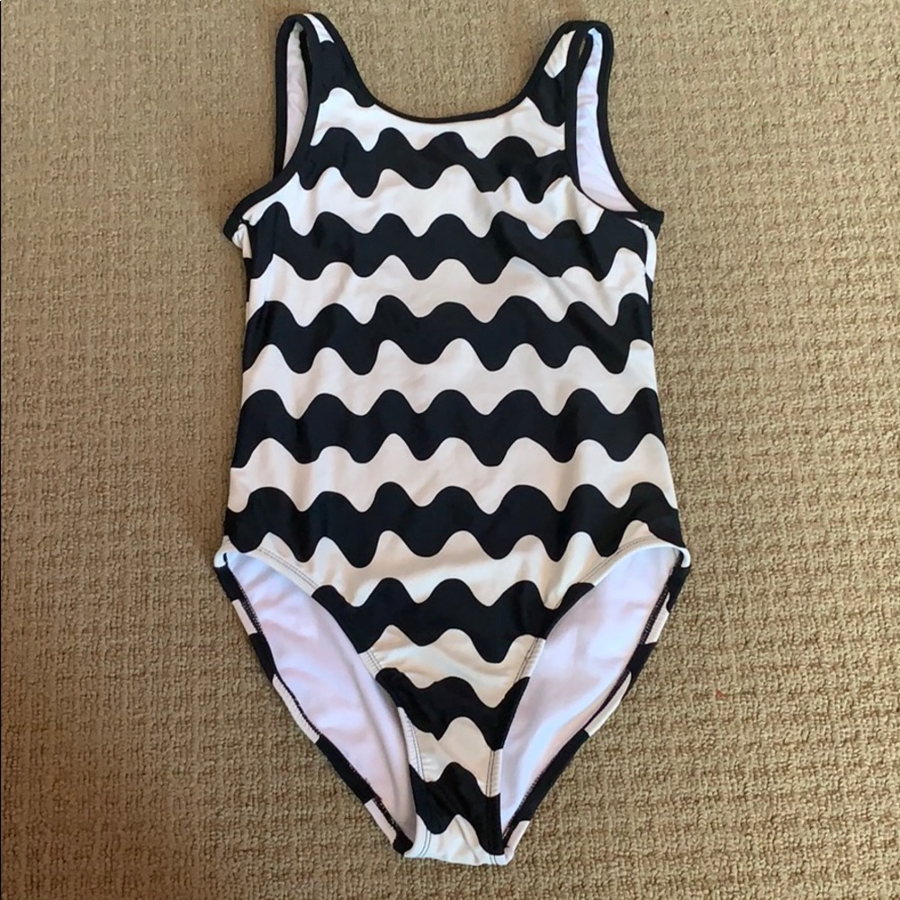 Youth One-Piece Black & White Swimsuit